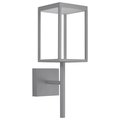 Access Lighting Reveal, Dual Voltage Outdoor LED Wall Mount, Satin Gray Finish, Clear Glass 20081LED-SG/CLR